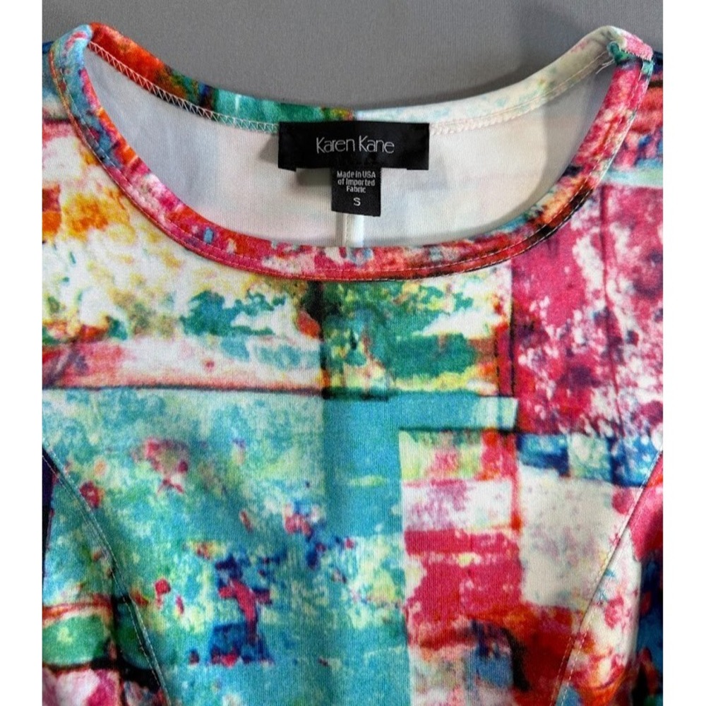Karen Kane Dress Women Small Multicolor Colorful Crew Neck ‎ Sleeveless Casual - Picture 10 of 16